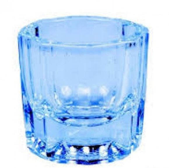 Dappenglaasje glas blauw