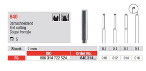 edenta diamantsteen fg 840/012 end cutting 0.1mm
