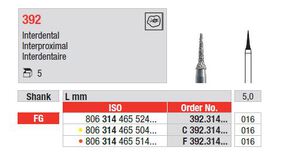 edenta diamantsteen fg f392/016 (interproximaal)