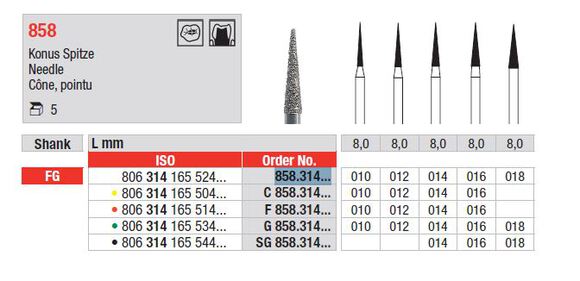 Edenta diamantsteen fg c858/014 (needle)
