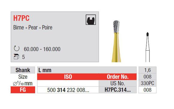 Edenta powercut hm boren peer fg h7pc/008