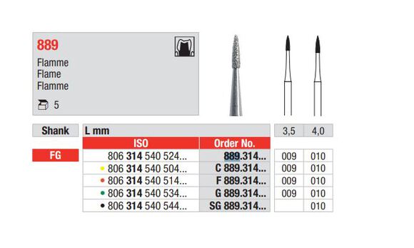 Edenta diamantsteen fg 889/009 flame