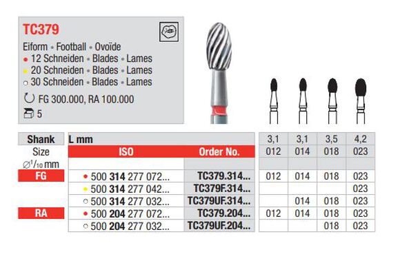 Edenta finierboren tc379uf/023 fg (eivorm) 4.2mm