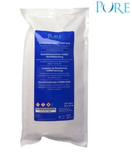 pure desinfectiedoekjes jumbo 20x22cm refill