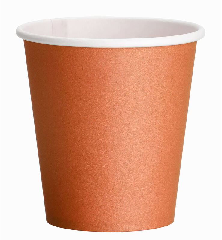 Drinkbekers papier 200 ml hot orange