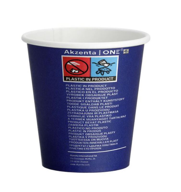 Drinkbekers papier 200 ml magic blue
