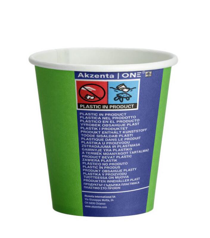 Drinkbekers papier 200 ml freshgreen
