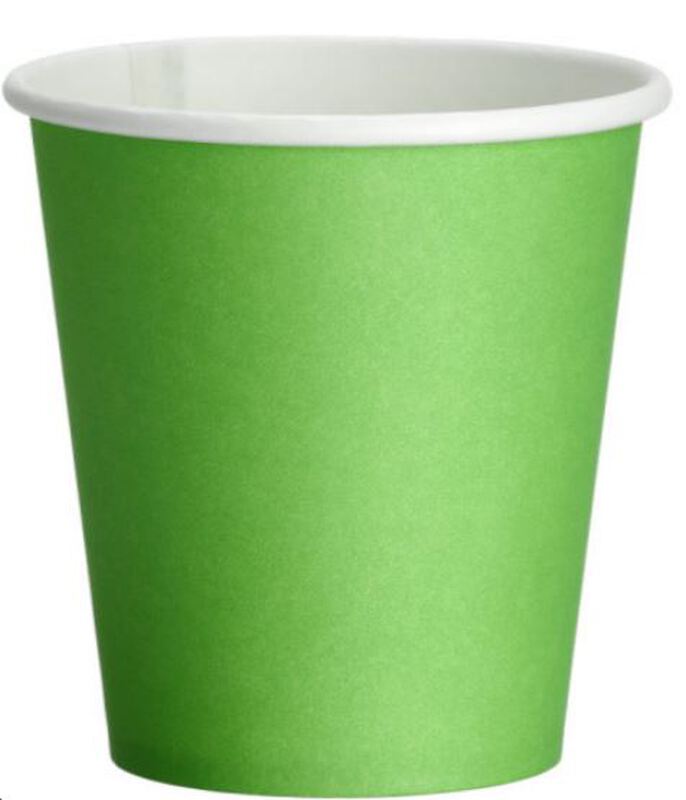 Drinkbekers papier 200 ml freshgreen