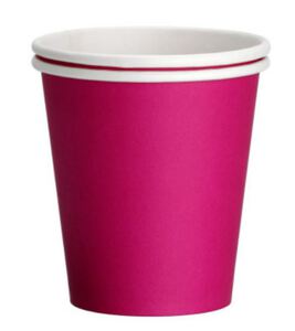 drinkbekers papier 180 ml flam.fuchsia