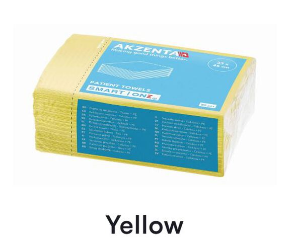 Smart one patient towels 2-l 33x45cm geel