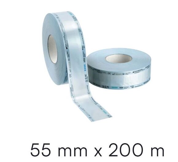 Prime one-top safe sterilisatiefolie 55mm op rol