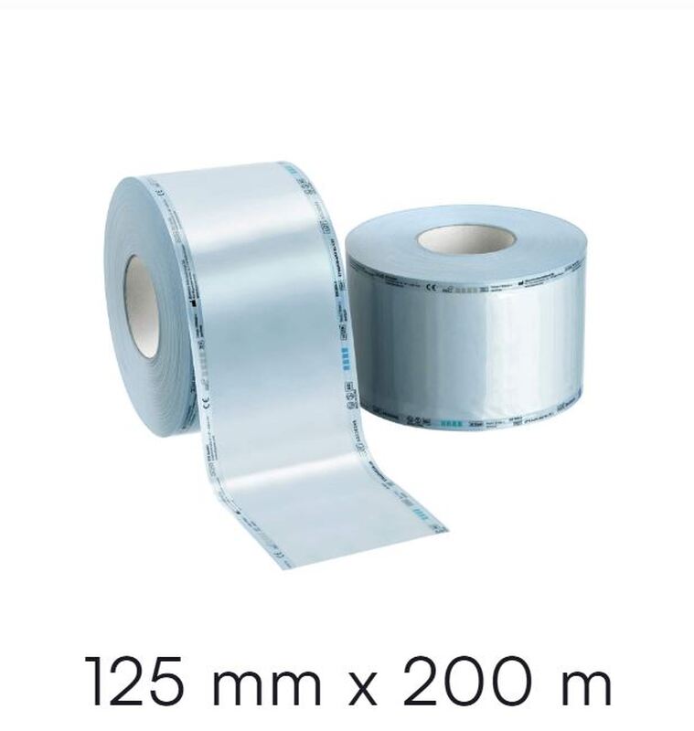 Prime one-top safe sterilisatiefolie 125mm op rol