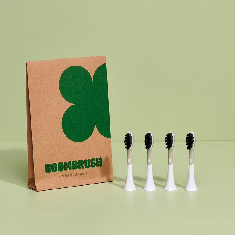 Boombrush sonische opzetborstels wit (soft)
