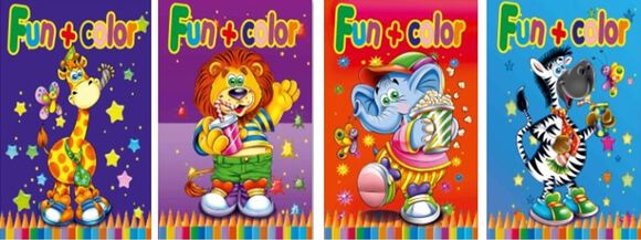 Speelgoed mini kleur/spelletjesboekjes fun & color