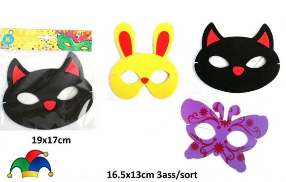Speelgoed dieren maskers 19x17cm assorti