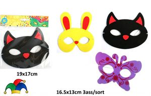 speelgoed dieren maskers 19x17cm assorti
