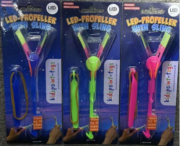 Speelgoed led-propeller with sling 21x8cm