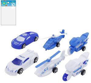 speelgoed politie voertuig 9cm assorted